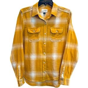 Universal Thread Small Yellow/White Plaid Button Down Shirt
